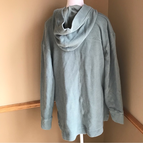 Athleta Coaster Luxe Waffle Hoodie Sz Large Seafoam Minimalistic. - Picture 8 of 10